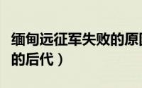 缅甸远征军失败的原因（缅甸为什么有远征军的后代）