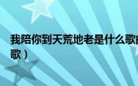 我陪你到天荒地老是什么歌曲（我会陪你到天荒地老是什么歌）