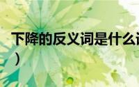 下降的反义词是什么词（下降的反义词是什么）