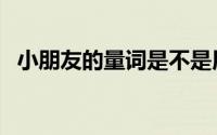 小朋友的量词是不是用位（小朋友的量词）