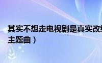 其实不想走电视剧是真实改编的吗（电视连续剧其实不想走主题曲）