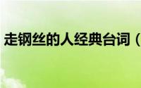 走钢丝的人经典台词（走钢丝的人什么意思）