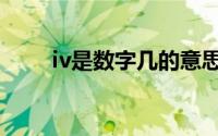 iv是数字几的意思（iv是数字几级）