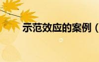 示范效应的案例（示范效应形容词）