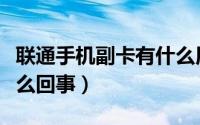 联通手机副卡有什么用（中国联通的副卡是怎么回事）