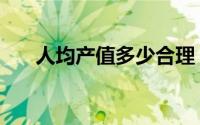 人均产值多少合理（人均产值的目的）