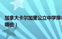 加拿大卡尔加里公立中学排名（加拿大卡尔加里公立高中有哪些）