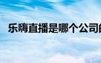 乐嗨直播是哪个公司的（乐嗨直播创始人）