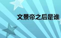 文景帝之后是谁（文景帝的儿子）