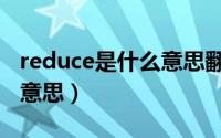 reduce是什么意思翻译（reduce中文是什么意思）