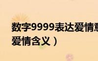 数字9999表达爱情意思（数字999代表什么爱情含义）