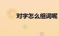 对字怎么组词呢（对字怎么组词）