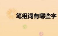笔组词有哪些字（笔组词有哪些）