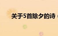 关于5首除夕的诗（史青的除夕诗句）