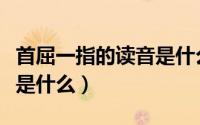 首屈一指的读音是什么意思（首屈一指的意思是什么）