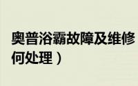 奥普浴霸故障及维修（奥普浴霸无暖风故障如何处理）