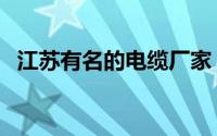 江苏有名的电缆厂家（江苏十大电缆厂家）