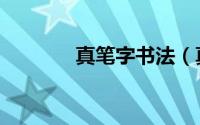 真笔字书法（真笔字是什么）
