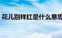 花儿别样红是什么意思（花儿别样红的意思）