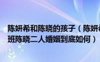 陈妍希和陈晓的孩子（陈妍希陈晓被爆婚变陈妍希当天就探班陈晓二人婚姻到底如何）