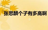 张思麟个子有多高啊（张思麟个子有多高）