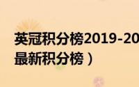 英冠积分榜2019-2020（英冠2022-2023年最新积分榜）