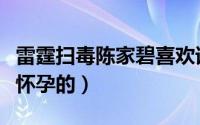 雷霆扫毒陈家碧喜欢谁（雷霆扫毒陈家碧怎么怀孕的）