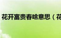 花开富贵春啥意思（花开富贵春常在的下联）
