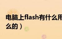 电脑上flash有什么用（电脑上的flash是干什么的）