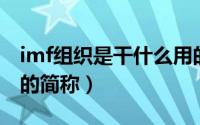 imf组织是干什么用的（IMF是什么国际组织的简称）