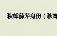 秋蝉薛萍身份（秋蝉中薛平的真实身世）