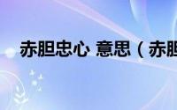 赤胆忠心 意思（赤胆忠心的意思是什么）