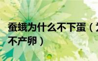 蚕蛾为什么不下蛋（为什么我家蚕蛾不交尾也不产卵）