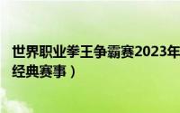 世界职业拳王争霸赛2023年7月29日（世界职业拳王争霸赛经典赛事）