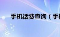手机话费查询（手机上怎么交电话费）