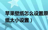 苹果壁纸怎么设置原图大小（iphone原图壁纸大小设置）