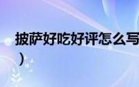 披萨好吃好评怎么写20（外卖披萨好评30字）