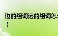 边的组词远的组词怎么写（边的组词远的组词）