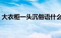 大衣柜一头沉俗语什么意思（俗语什么意思）