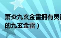 萧炎九玄金雷拥有灵智后怎样了（萧炎哪里来的九玄金雷）