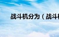 战斗机分为（战斗机的种类如何划分）