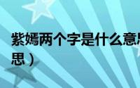 紫嫣两个字是什么意思（紫嫣的含义是什么意思）