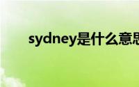 sydney是什么意思（sy是什么意思）