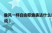 像风一样自由歌曲表达什么意思（像风一样自由歌词含义说说）