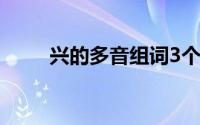 兴的多音组词3个（兴的多音组词）