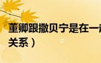 董卿跟撒贝宁是在一起了吗（董卿与撒贝宁的关系）