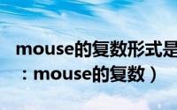 mouse的复数形式是什么?（一个简单的英语：mouse的复数）