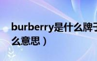 burberry是什么牌子（BURBERRYBRIT什么意思）