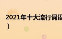 2021年十大流行词语（2021年的十大流行词）