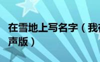 在雪地上写名字（我在雪地里写下你的名字男声版）